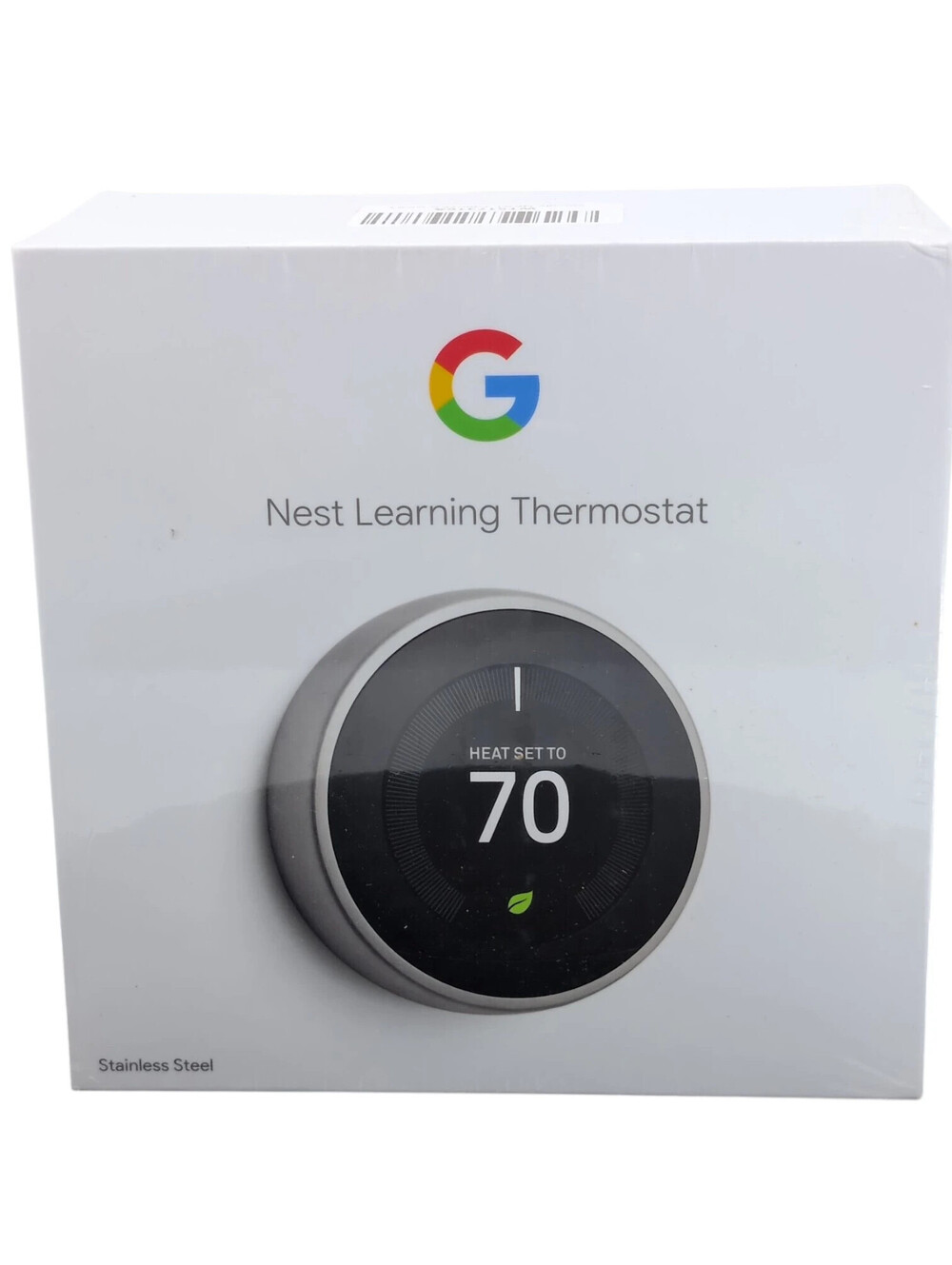 Google Nest Learning Thermostat Smart Wi-Fi Thermostat Stainless Steel T3007ES